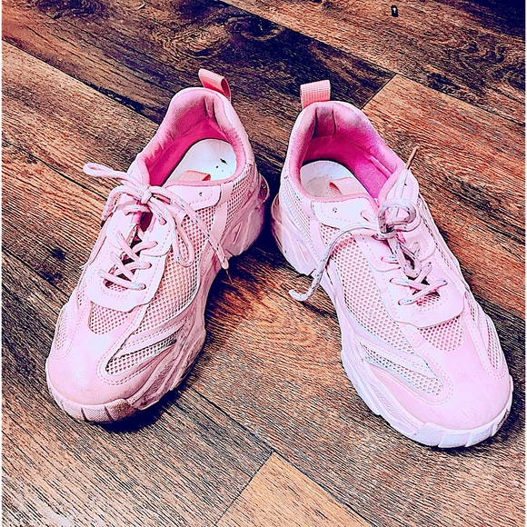 Pink platform sneakers - Picture 5 of 7